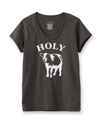 DEUXIEME CLASSE - mixta★Tシャツ★美品★チャコールグレー★UNITED ARROWS MIXTA（ミクスタ）UネックプリントTシャツ