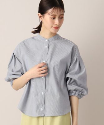 【洗える】バンドカラー７分袖シャツ（ＸＳ～Ｌ）（２００２２７５９０２）