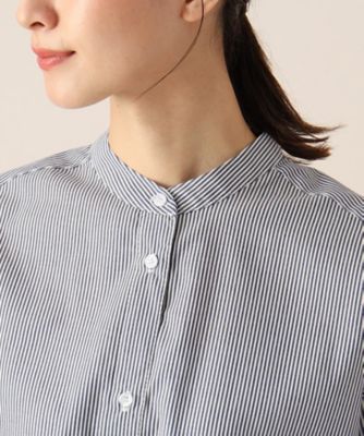 【洗える】バンドカラー７分袖シャツ（ＸＳ～Ｌ）（２００２２７５９０２）