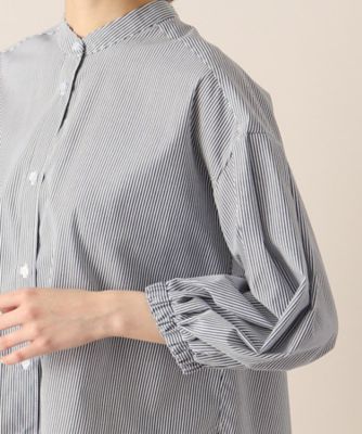 【洗える】バンドカラー７分袖シャツ（ＸＳ～Ｌ）（２００２２７５９０２）