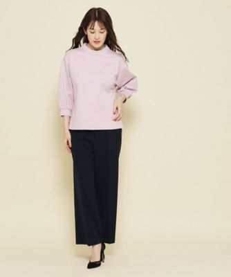 【洗える／日本製／袖デザイン／伸縮性】着心地よく、女性らしいデザインのプルオーバージャージ（２００２２７５９５３）