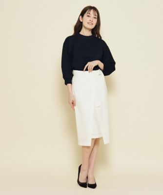 【洗える／日本製／袖デザイン／伸縮性】着心地よく、女性らしいデザインのプルオーバージャージ（２００２２７５９５３）