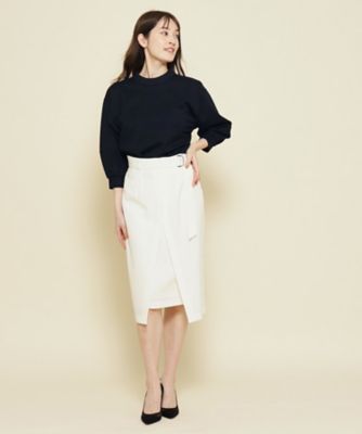 【洗える／日本製／袖デザイン／伸縮性】着心地よく、女性らしいデザインのプルオーバージャージ（２００２２７５９５３）