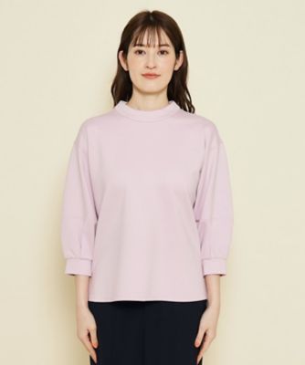 【洗える／日本製／袖デザイン／伸縮性】着心地よく、女性らしいデザインのプルオーバージャージ（２００２２７５９５３）