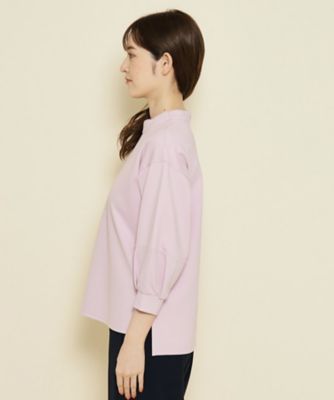 【洗える／日本製／袖デザイン／伸縮性】着心地よく、女性らしいデザインのプルオーバージャージ（２００２２７５９５３）
