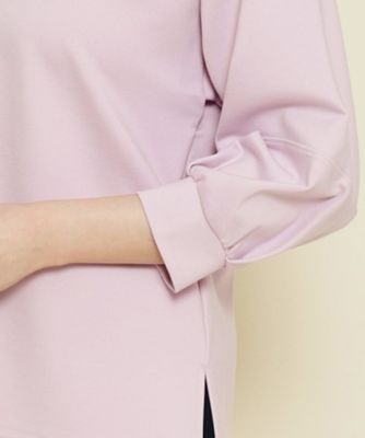 【洗える／日本製／袖デザイン／伸縮性】着心地よく、女性らしいデザインのプルオーバージャージ（２００２２７５９５３）