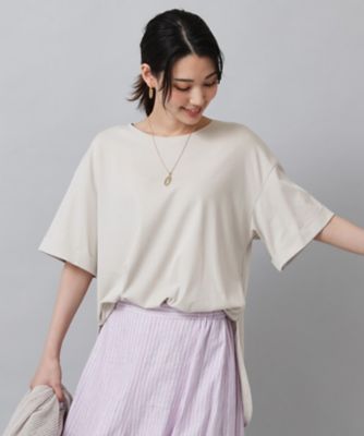 コットン／ゆったりデザイン／ドライタッチ】Tシャツ型プル
