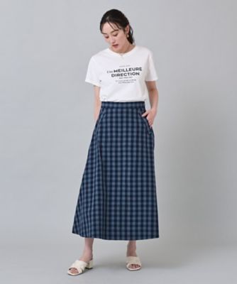 【無地展開あり／コットン／ドライタッチ】ギンガムチェックスカート（２００２２７５９７１）