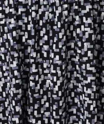 コロン 試着 UNTITLED 半袖 幾何学柄　美シルエットワンピース コロン様専用 試着 UNTITLED 半袖 幾何学柄 美シルエット