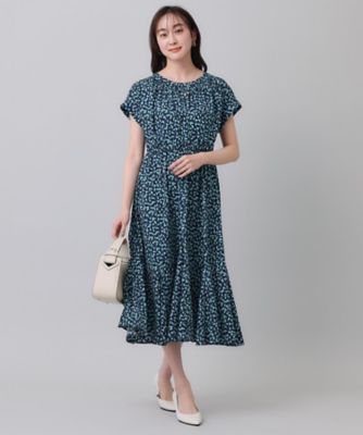 コロン 試着 UNTITLED 半袖 幾何学柄　美シルエットワンピース UNTITLED 幾何学柄 美シルエット ワンピース - メルカリ