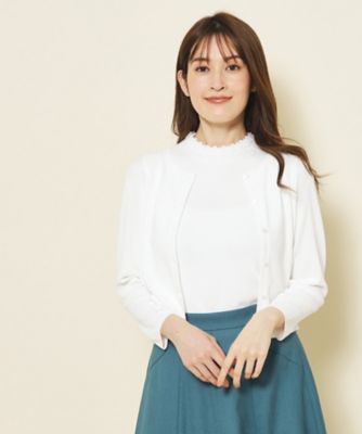 COUP DE CHANCE (Women)/クードシャンス 【洗える/アンサンブル可】ワンピース羽織におすすめ 上品なショート丈カーディガン(2002276250)