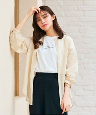 ストライプシアーシャツ×ロゴＴシャツＳＥＴ（２００２２７７４４４）