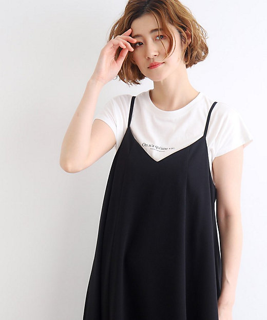 雑誌掲載】キャミワンピース×ロゴTシャツSET 雑誌掲載】キャミワンピース×ロゴTシャツSET