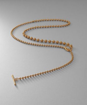 ＜COCOHNIK ONKITSCH (Women)＞シルバー　ミックスネックレス　ボールチェーンマンテル　ＧＰ（２００２２９２９７５）