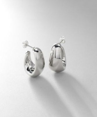 ＜COCOHNIK ONKITSCH (Women)＞シルバー　ホロウフープ　ドロップピアス（２００２２９３２７２）