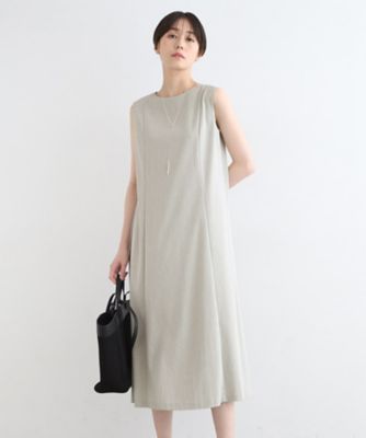 ＜INDIVI S (Women/小さいサイズ)＞【洗える／ＵＶケア／接触冷感／ＳＥＴＵＰ可能】麻混フィット＆フレアワンピース（２００２２９３５３４）