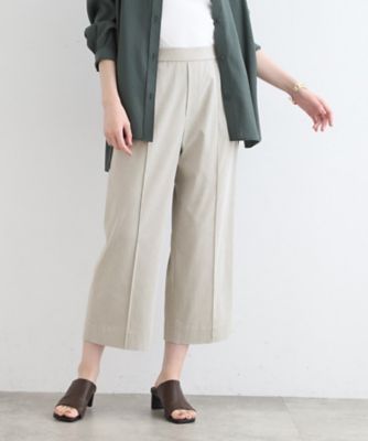 ＜INDIVI S (Women/小さいサイズ)＞【洗える／ＵＶケア／ＳＥＴＵＰ可能】麻混クロップドワイドパンツ（２００２２９３５７９）