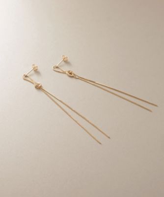 ＜COCOSHNIK (Women)＞Ｋ１０ベネチアンノットフリンジ　スタッドピアス大（２００２２９３９７４）