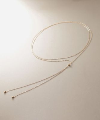 Ｋ１０中空ペアシェイプロングラリエット　ネックレス（２００２２９３９８８）