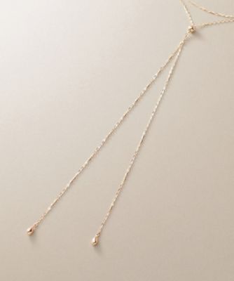 Ｋ１０中空ペアシェイプロングラリエット　ネックレス（２００２２９３９８８）