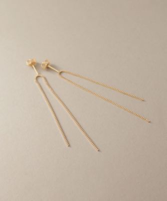 ＜COCOSHNIK (Women)＞Ｋ１８ベネチアンチェーンターン　ピアス（２００２２９４０４５）