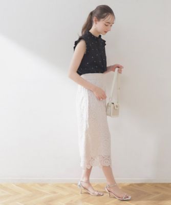 【マシンウォッシャブル】ドット刺繍ブラウス（２００２２９６７８７）