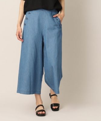 リネンブレンドデニムクロップドマリンパンツ（Ｓ～Ｌ）（２００２２９８０９３）