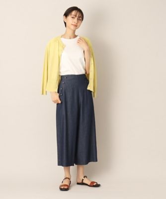 リネンブレンドデニムクロップドマリンパンツ（Ｓ～Ｌ）（２００２２９８０９３）