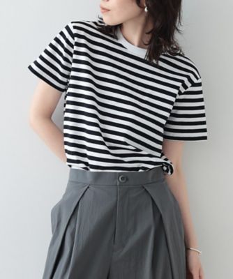 ＜GALLEST (Women)＞クロップドボーダーＴシャツ（２００２２９８２６０）
