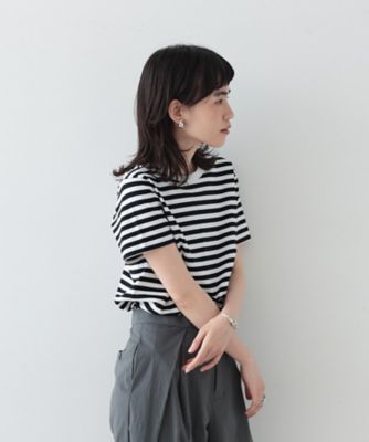 クロップドボーダーＴシャツ（２００２２９８２６０）