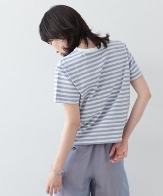 クロップドボーダーＴシャツ（２００２２９８２６０）