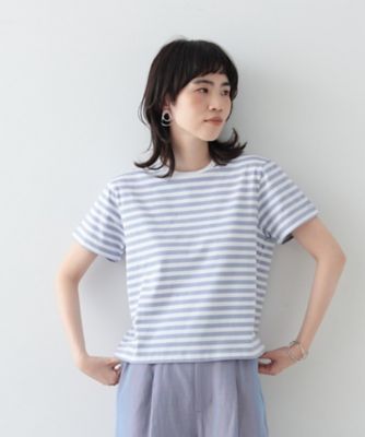 クロップドボーダーＴシャツ（２００２２９８２６０）