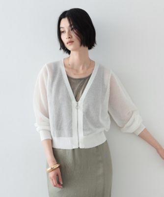 ＜GALLEST (Women)＞メッシュラメジップカーディガン（２００２２９９３６９）