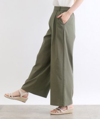 【高身長さん向け＋１２ｃｍ】＜接触冷感・多サイズ＞サマーハイパーストレッチクロップドワイドパンツ（２００２３００１９３）