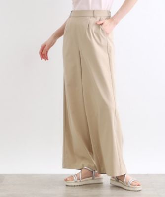 【高身長さん向け＋１２ｃｍ】＜接触冷感・多サイズ＞サマーハイパーストレッチクロップドワイドパンツ（２００２３００１９３）