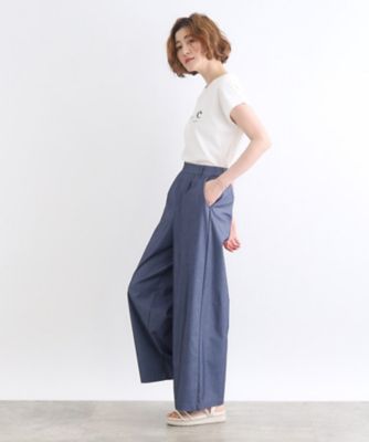 【高身長さん向け＋１２ｃｍ】＜接触冷感・多サイズ＞サマーハイパーストレッチクロップドワイドパンツ（２００２３００１９３）