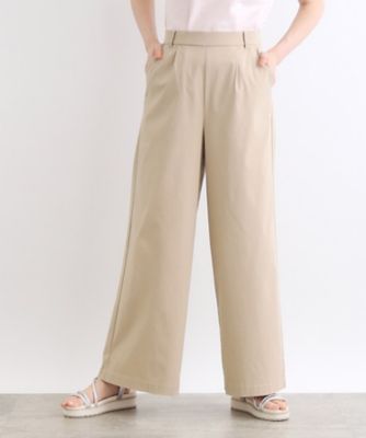 【高身長さん向け＋１２ｃｍ】＜接触冷感・多サイズ＞サマーハイパーストレッチクロップドワイドパンツ（２００２３００１９３）