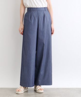 【高身長さん向け＋１２ｃｍ】＜接触冷感・多サイズ＞サマーハイパーストレッチクロップドワイドパンツ（２００２３００１９３）