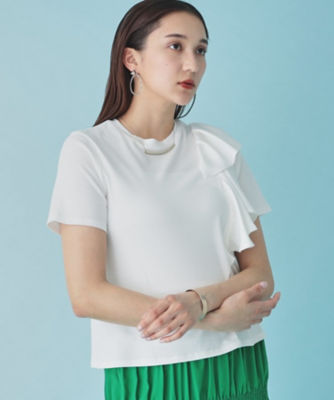 異素材／ラッフル】大人フェミニンTシャツ（2002300371 