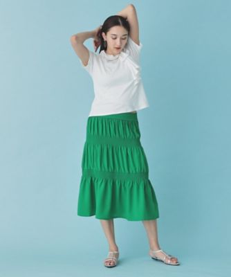 【異素材／ラッフル】大人フェミニンＴシャツ（２００２３００３７１）