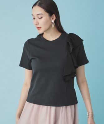 【異素材／ラッフル】大人フェミニンＴシャツ（２００２３００３７１）