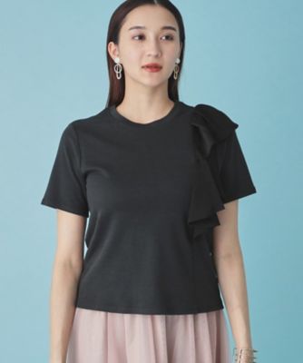 【異素材／ラッフル】大人フェミニンＴシャツ（２００２３００３７１）