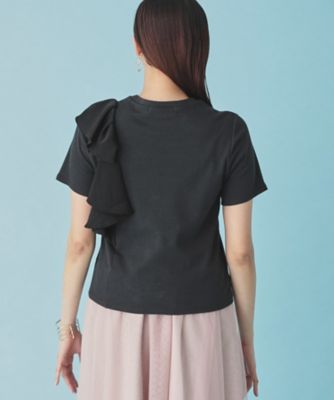 【異素材／ラッフル】大人フェミニンＴシャツ（２００２３００３７１）