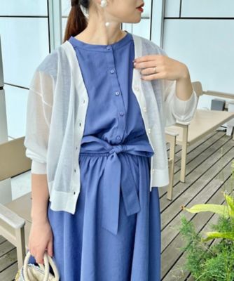 新色＆追加入荷【冷房対策・日焼け対策にも◎】ＬＥＶＩＴＡ／ダブルパール調釦ドロップカーディガン（２００２３００５０６）