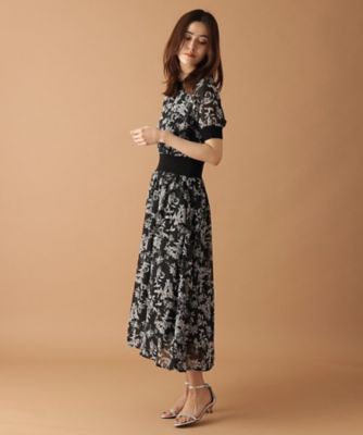 40サイズ♡ フラワープリントストレッチサマーワンピース スーパービューティー♡ フラワープリントストレッチサマー