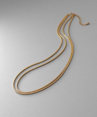 ＜COCOHNIK ONKITSCH (Women)＞シルバー　スネークチェーン　ダブルネックレス　ＧＰ（２００２３１８７８８）