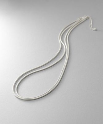 ＜COCOHNIK ONKITSCH (Women)＞シルバー　スネークチェーン　ダブルネックレス（２００２３１８７８９）