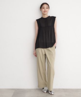 刺繍タックノースリーブブラウス【洗える】（２００２３１９６５８）