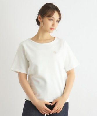 ＜LAURA ASHLEY＞【ポイント刺繍入り／コットン１００％】ミスタージョーンズ柄　刺繍Ｔシャツ（２００２３１９７０９）