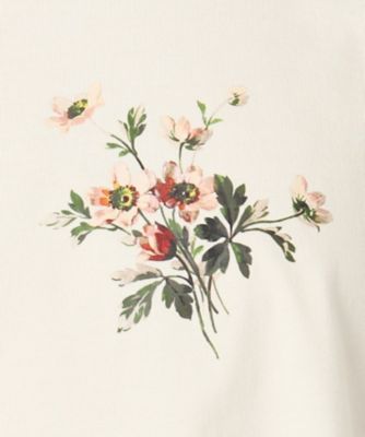 【５分袖／洗える／ＵＳＡコットン１００％】バンチドフラワープリントＴシャツ（２００２３１９７１０）